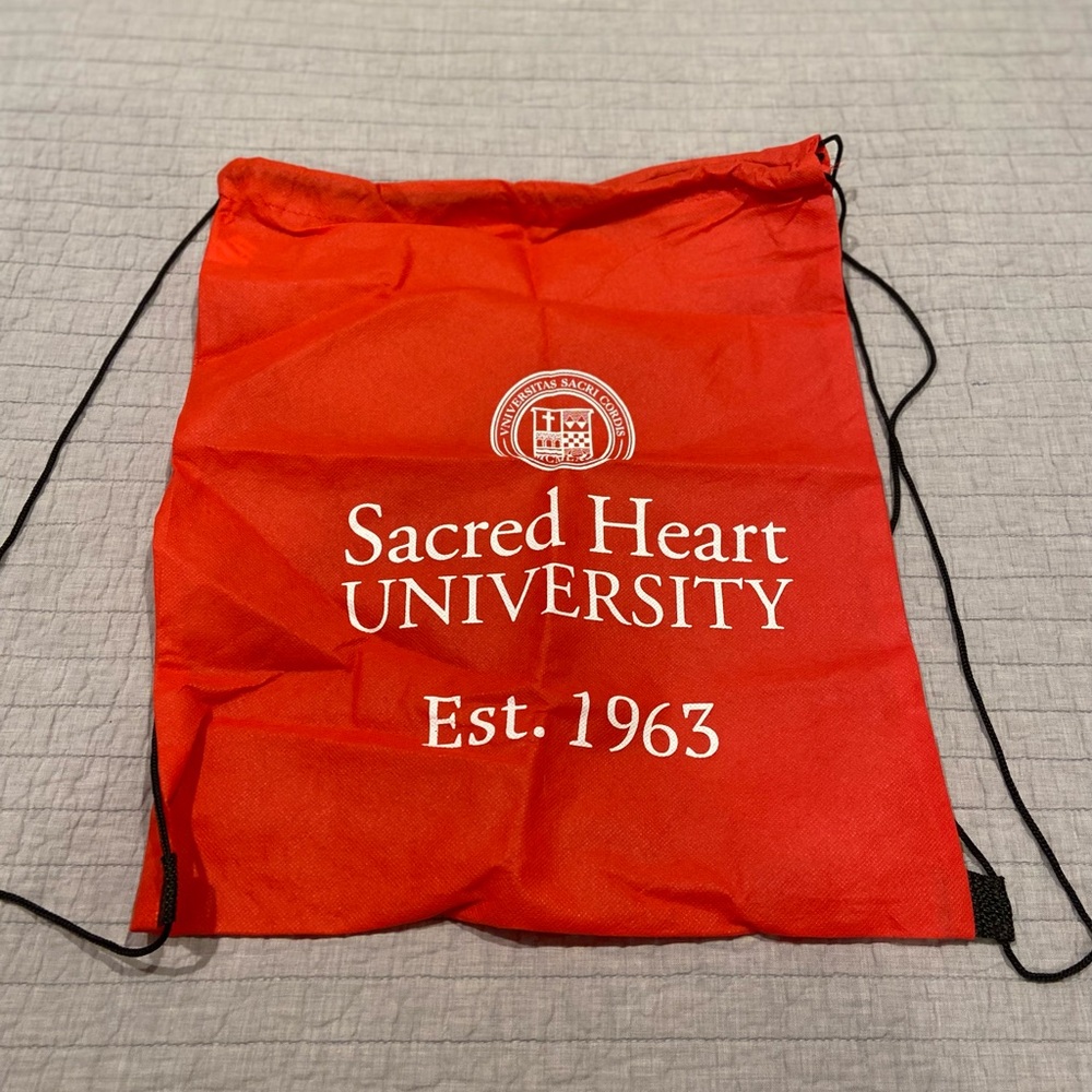 Source Unknown Red Drawstring Backpack